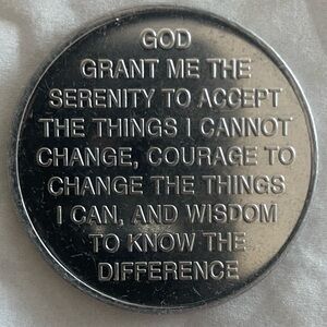 Serenity Prayer Medallion • CoDA Welcome Home Silver Tone Medallion • Spiritual.